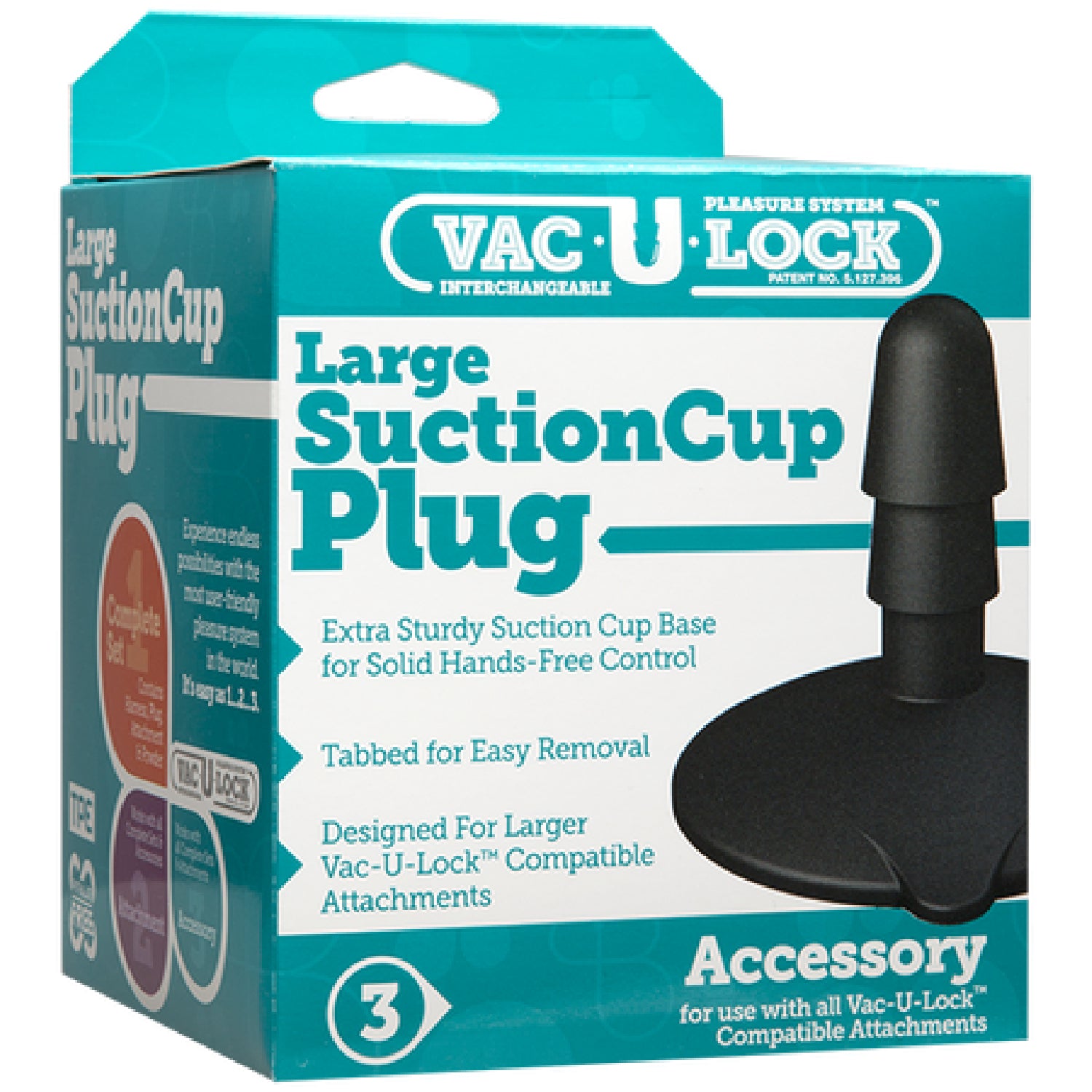 Large Suction Cup Plug (Black) - ClubX